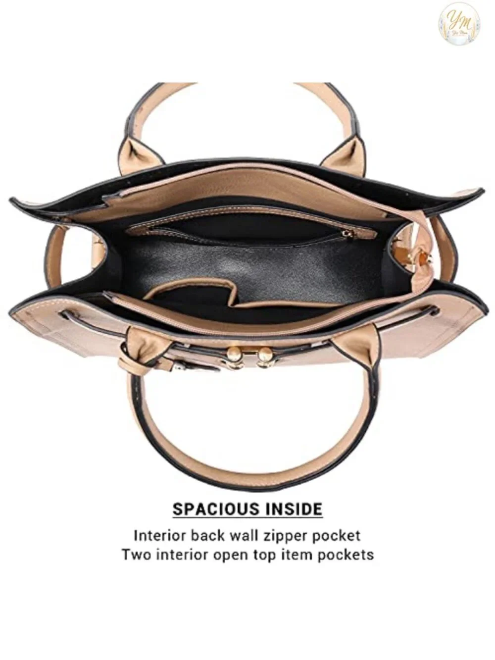 Structured Satchel Purse Pebbled Vegan Leather Work Handbag Tote Shoulder Bag